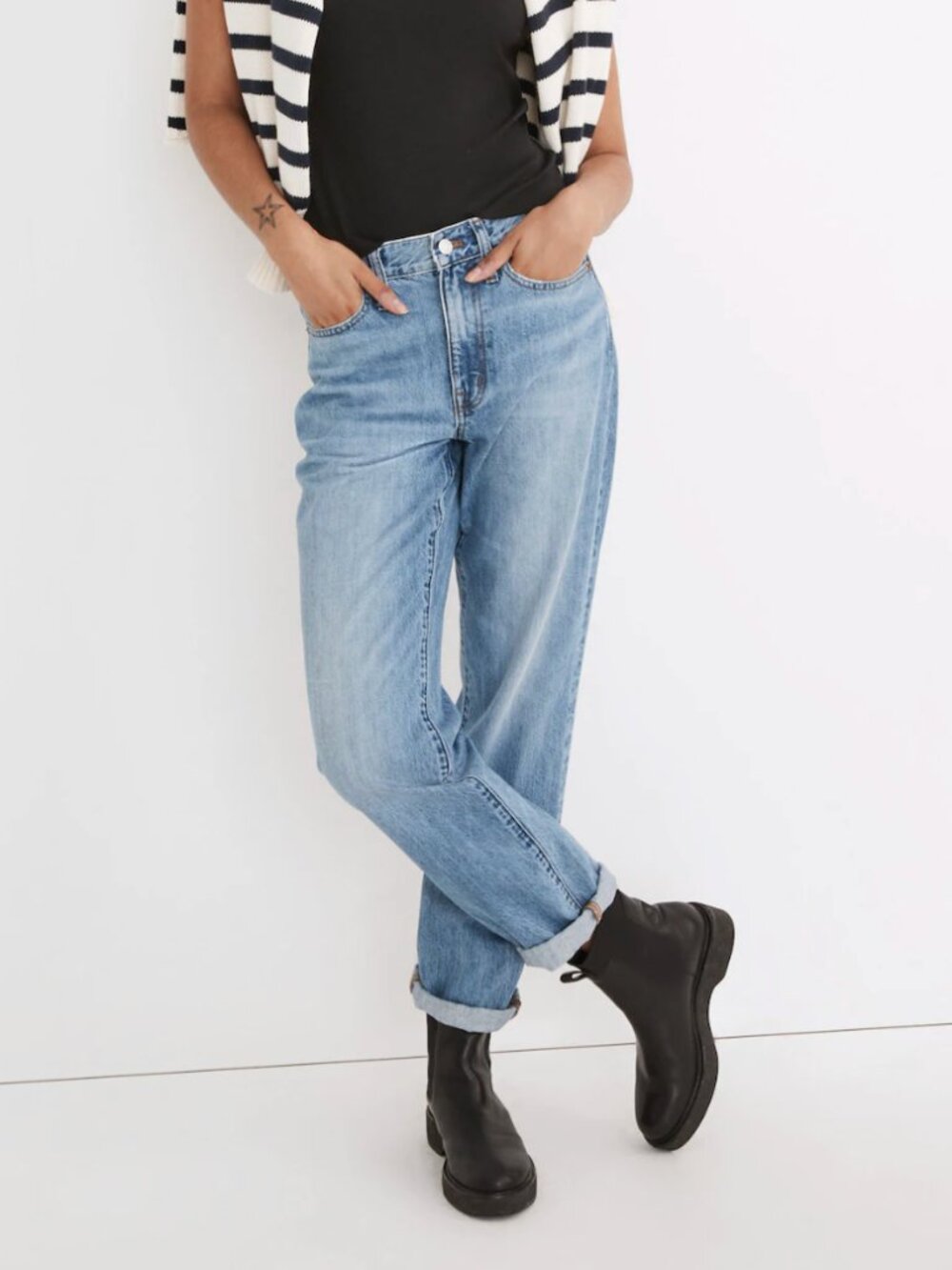 Madewell The Slouchy Boyjean in Riverspring Wash Sz 28 - Picture 2 of 16